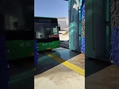 เครื่องทําความสะอาดรถบัสอัตโนมัติสีฟ้าขนาด 2150*5750*5355mm ปรับแต่ง