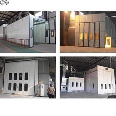 220V รถยนต์อุตสาหกรรม Spray Booth กับไฟเบอร์กล๊าสกรองพื้นและอัดลม