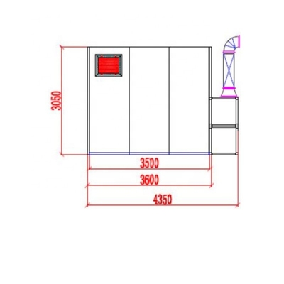220V 1 Phase ห้องสีรถยนต์โลหะ ความสูง 3.05m ด้วยระบบแสง 8 PC