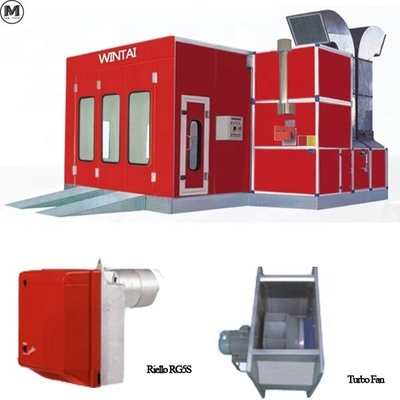 NM Disc Dia. European Automotive Car Paint Booth พร้อมไฟ LED และการรับรอง CE