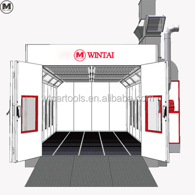 NM Disc Dia. European Automotive Car Paint Booth พร้อมไฟ LED และการรับรอง CE