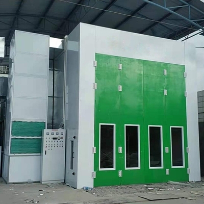 ห้องทาสีรถบรรทุก 15 เมตร 2024 CE ยอมรับบัสสเปรย์บูธด้วยความเร็วอากาศ m/s 0.2-0.3