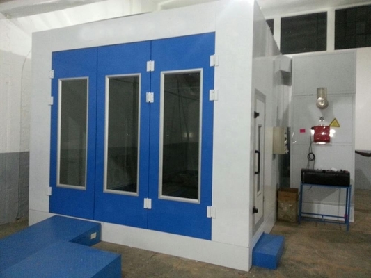 ตู้สเปรย์รถยนต์ที่ได้รับการรับรองจาก CE พร้อมระบบกระจายอากาศ 1 x 7.5kw พัดลมรับอากาศโดยตรง