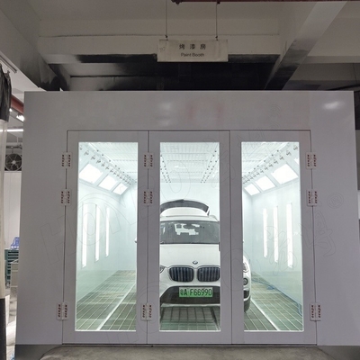 50mm Wall Car Paint Baking Oven 15KW ความเร็วสูงสําหรับรถยนต์ สเปรย์บูธ
