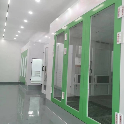50mm Wall Car Paint Baking Oven 15KW ความเร็วสูงสําหรับรถยนต์ สเปรย์บูธ