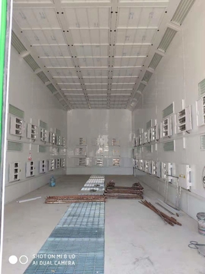 กลางแจ้ง LED อุตสาหกรรมรถบัสสเปรย์สีบูธกับ 2 ชุดของ 7.5KW แฟนไอ
