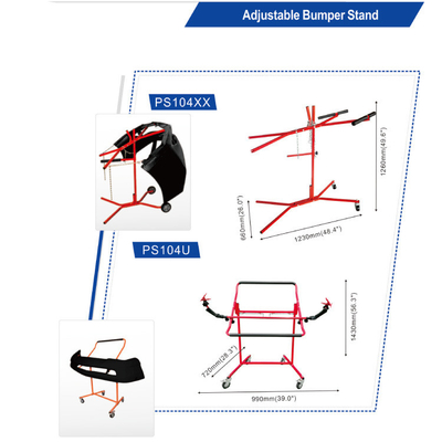 พกพาที่ประหยัดพื้นที่รถยนต์ Bumper Stand กันน้ําสําหรับรถยนต์ Spray Booth