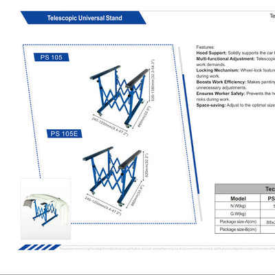 พกพาที่ประหยัดพื้นที่รถยนต์ Bumper Stand กันน้ําสําหรับรถยนต์ Spray Booth
