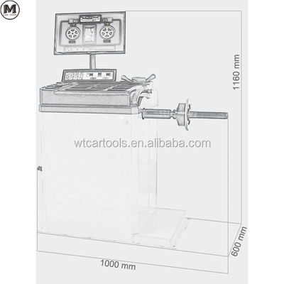 80kg WRB-085 LCD Display Smart Tire Balancer Machine สําหรับล้อขนาด 30 นิ้ว