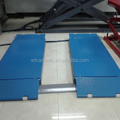 ความจุในการยก 3600 กิโลกรัม ความจุในการยก 220 วอลต์ Scissor Lift Car Hoist สําหรับการติดตั้งบนพื้น