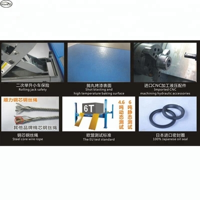 รั้มรถไฮดรอลิก ด้วยพลังงานมอเตอร์ 2.2KW และความสูงการยกแจ็ครอง 480mm