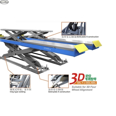 ประหยัดพื้นที่ Scissor พกพารถยนต์ Lift 3500kg ความจุในการยกสําหรับโรงรถ