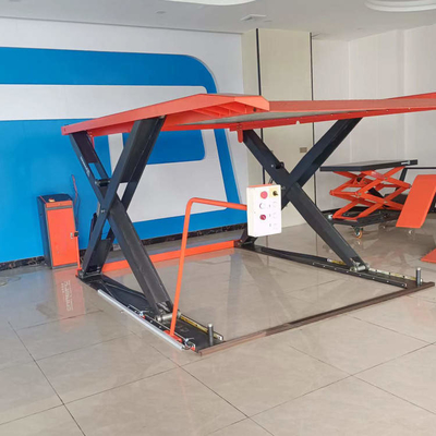 2.2KW Motor Double Deck Scissor Car Parking Lift สําหรับขนาดรถ 5000 มม * 2000 มม * 1900 มม