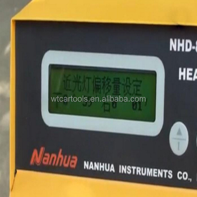 เครื่องทดสอบไฟหน้าเหล็ก NHD-8101 พร้อมฟังก์ชันการจัดสรรเลเซอร์ ความกว้าง 59 ซม.