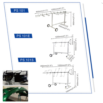 รถสี Rack ใช้ในห้องสเปรย์รถยนต์สําหรับโรงงานรถยนต์