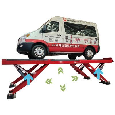 ลิฟต์ยกรถแบบกรรไกรแนวตั้งรูปตัว Y สำหรับตั้งศูนย์ล้อ ยกของหนัก รับน้ำหนักได้ 11 กระบอกสูบ ยกได้ 5500 กก.