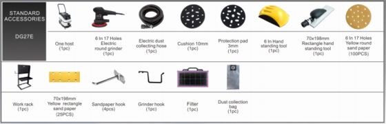 เครื่องขัดกระดาษทรายแบบแห้งไร้ฝุ่นสำหรับงานขัดสีรถยนต์