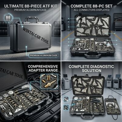 88 ชิ้น Ultimate ATF Adapter Kit ครบครัน ระบบบริการของน้ํายาส่งด้วยเครื่องมือการวินิจฉัย